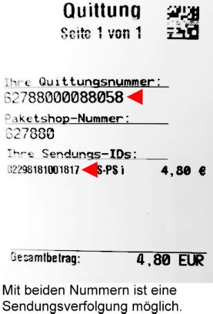 hermes quittung sendungsnummer